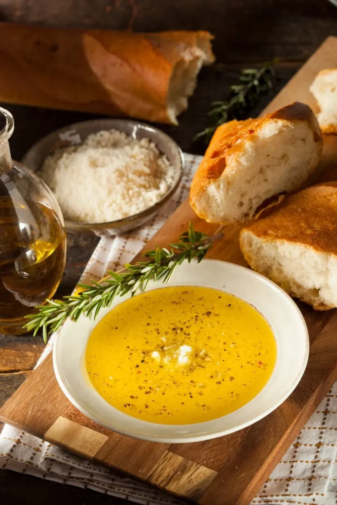 Olive oil and bread on the table
Mediterranean life